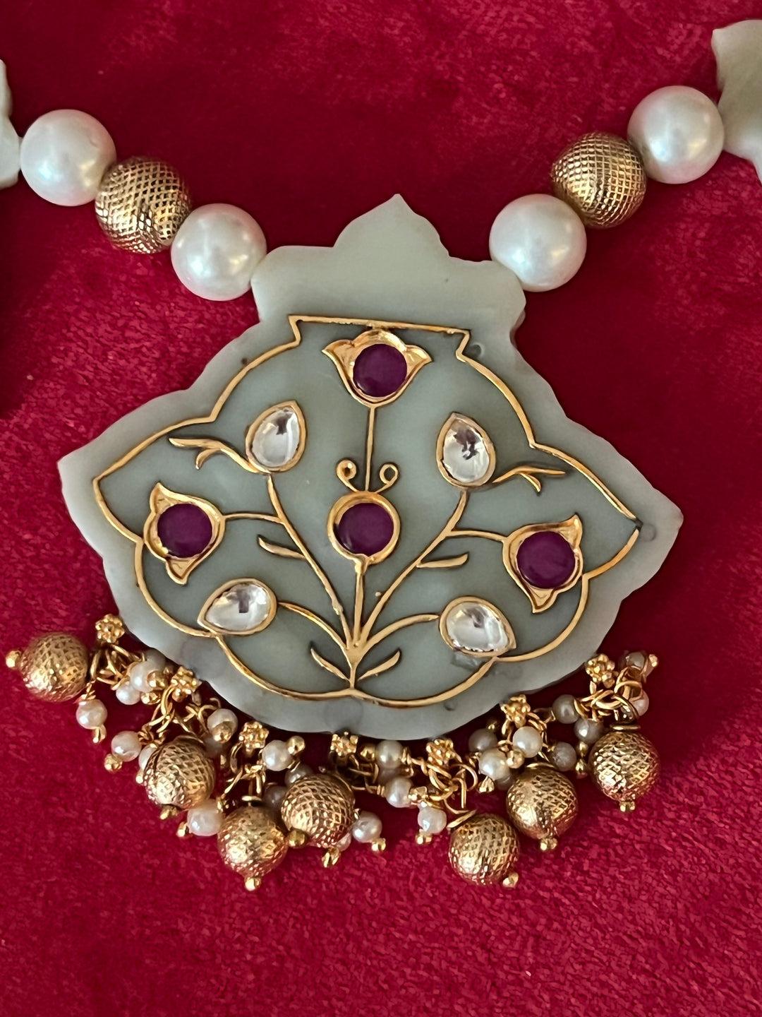 Tripple Pendant Hasli Necklace Set - Unmatched Quality and Style