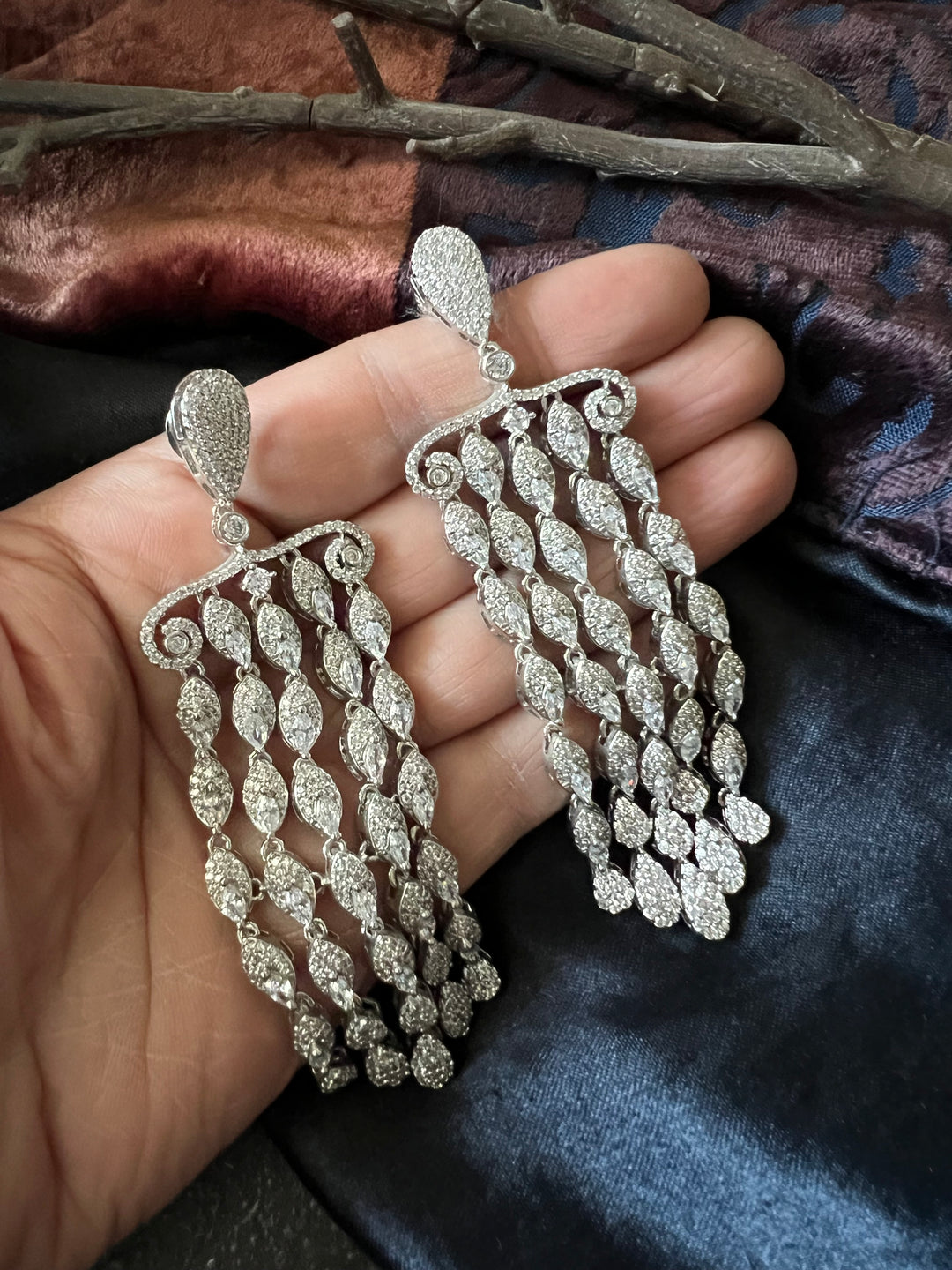 Victorian Faux Diamond Earrings