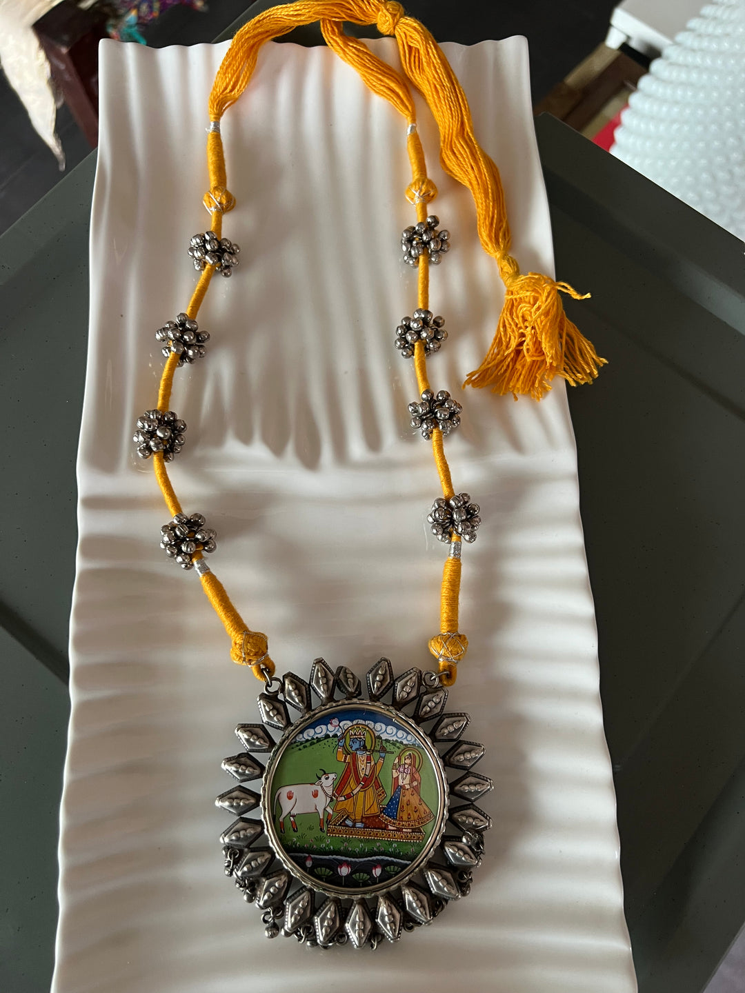 Statement Tribal Handpainted Necklace