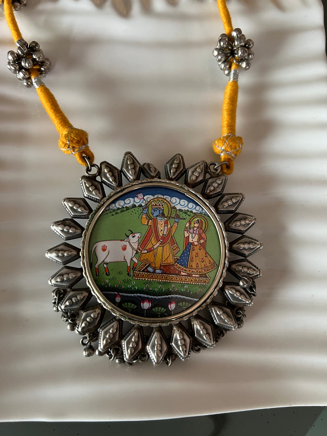 Statement Tribal Handpainted Necklace