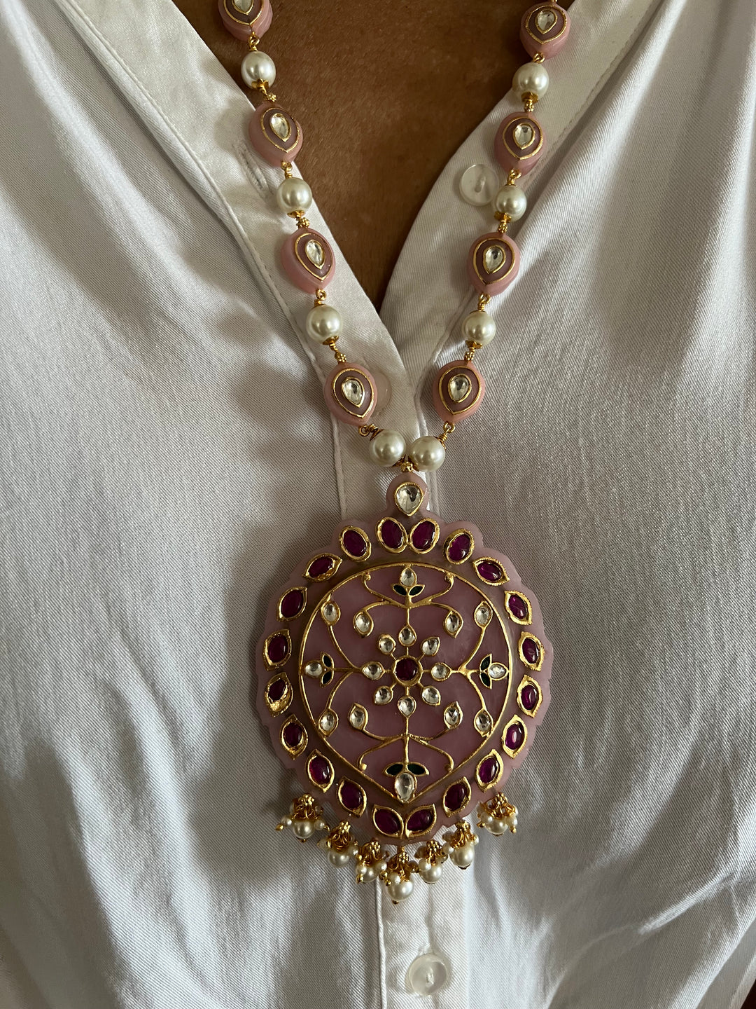 Exquisite Fusion Pendant Necklace Set - A Masterpiece of Elegance