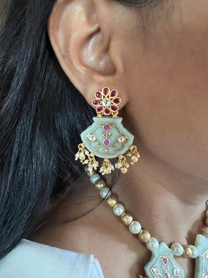 Tripple Pendant Hasli Necklace Set - Unmatched Quality and Style