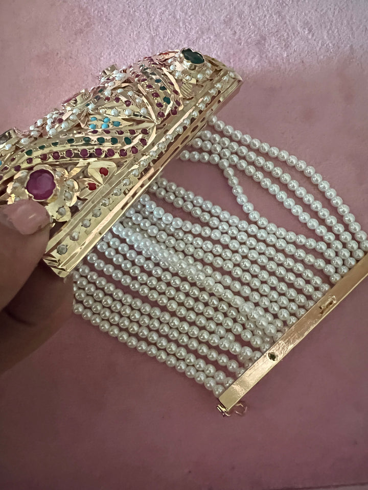 Bridal Elegance: Designer Premium Quality One-of-a-Kind Wedding Bracelet (High Finish)