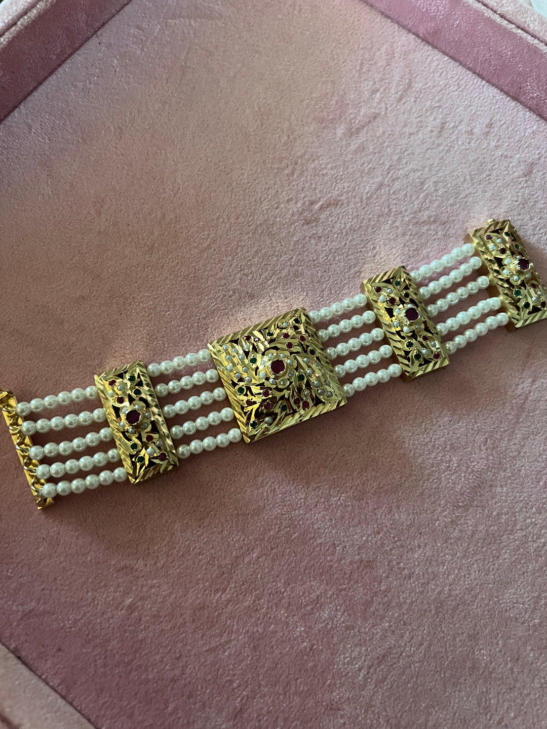 Bridal Elegance: Designer Premium Quality One-of-a-Kind Wedding Bracelet (High Finish)