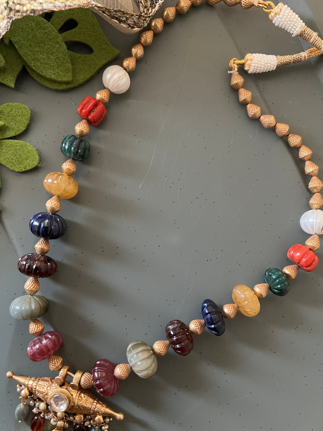 Handmade Hand-Painted Elephant Pendant 925 Silver Fusion Necklace