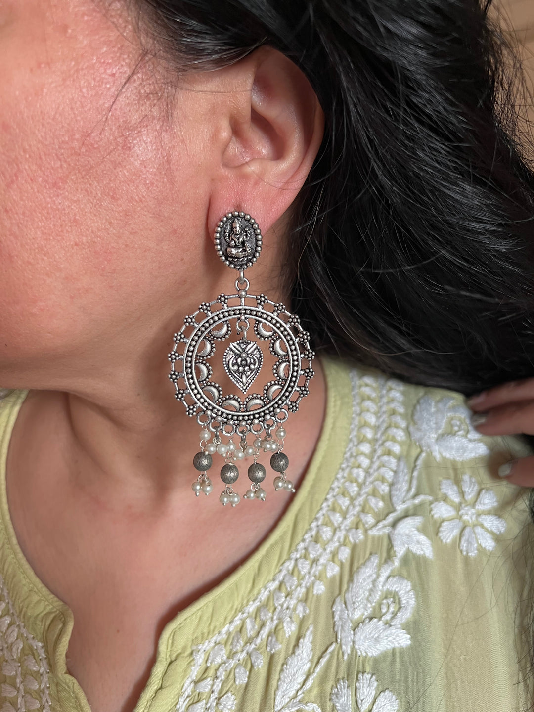 Antique Laxmi Pearl Danglers