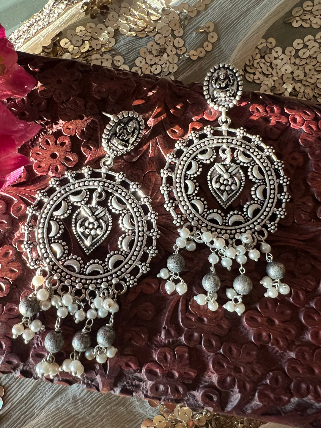 Antique Laxmi Pearl Danglers
