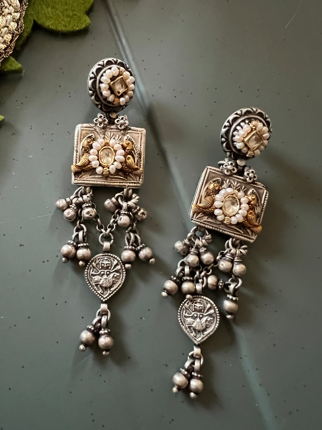 Tribal Goddess Silver Earrings | SHIVKA