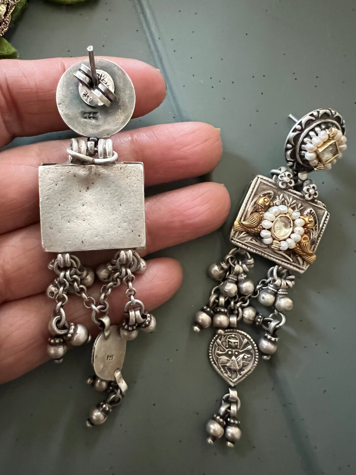 Tribal Goddess Silver Earrings | SHIVKA