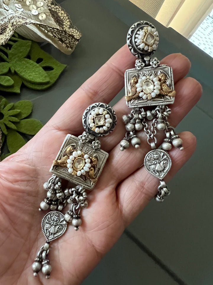 Tribal Goddess Silver Earrings | SHIVKA