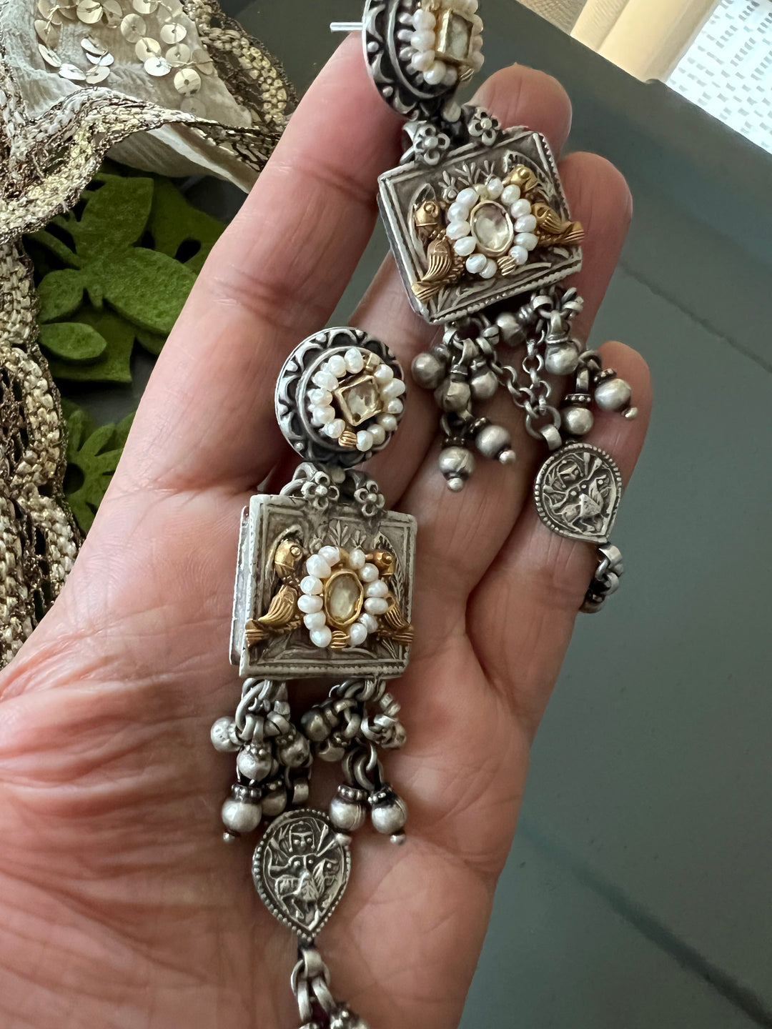 Tribal Goddess Silver Earrings | SHIVKA