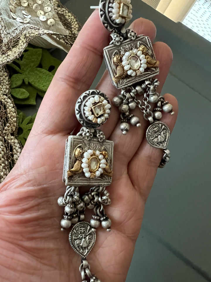 Tribal Goddess Silver Earrings | SHIVKA