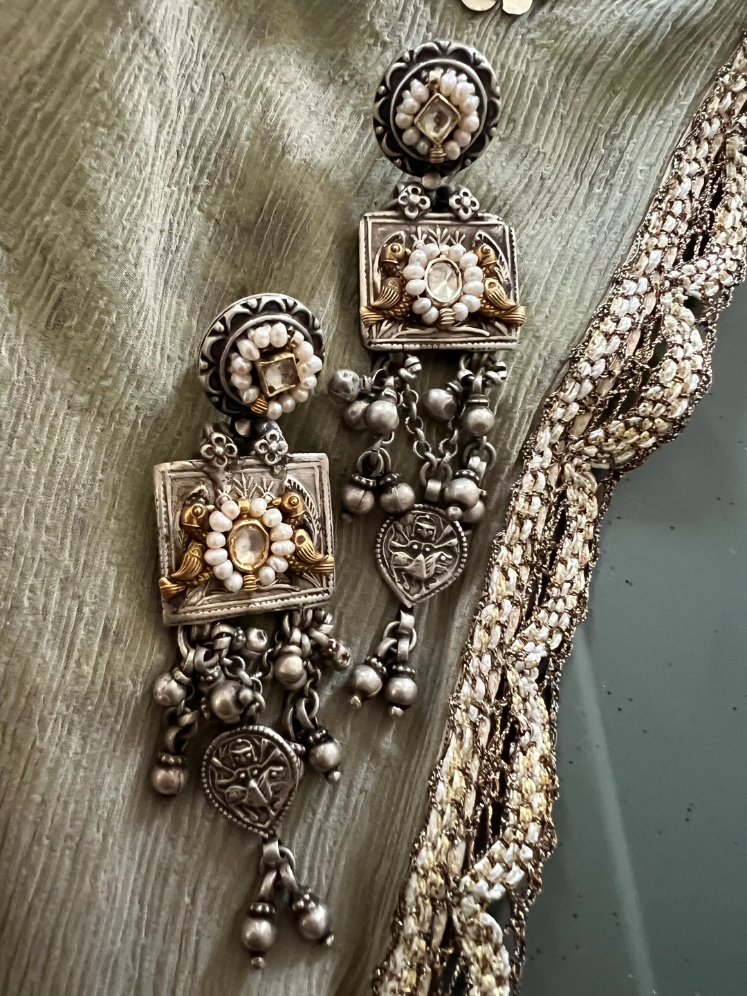 Tribal Goddess Silver Earrings | SHIVKA