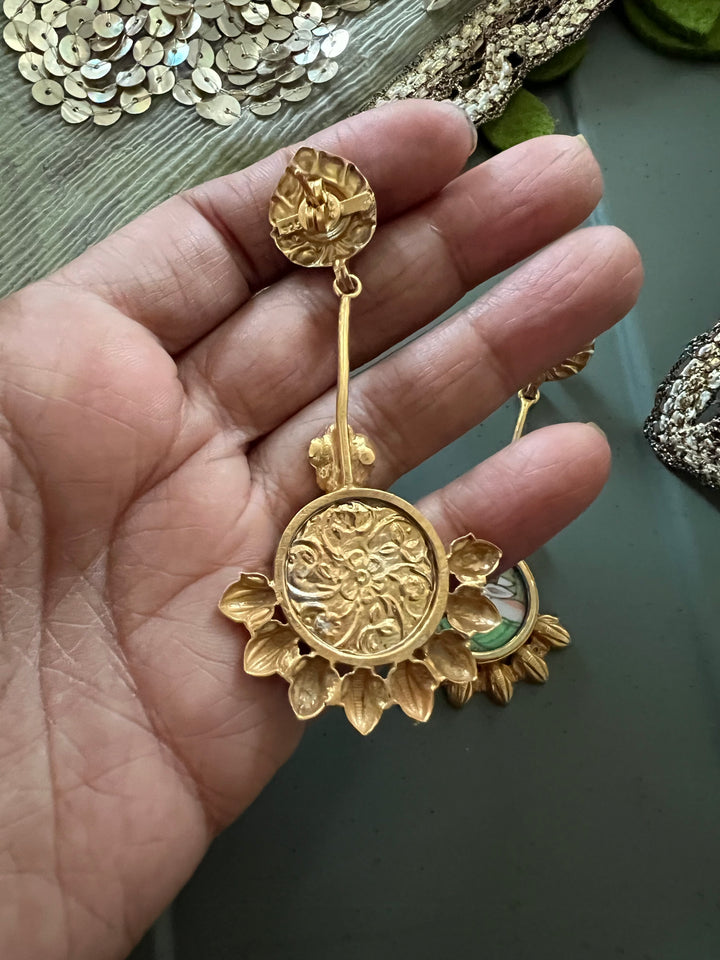 Hand-Painted Silver Earrings | SHIVKA