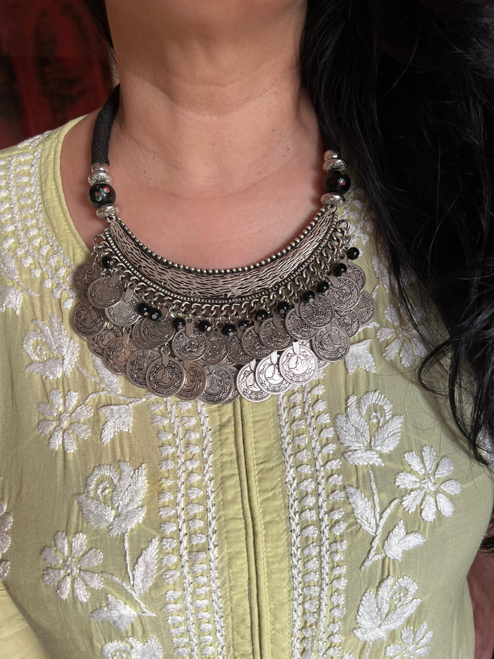 Tribal Coin Collar Necklace