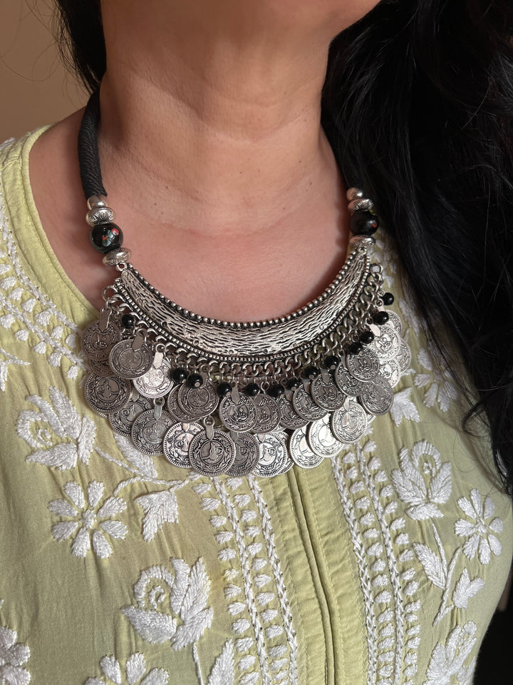 Tribal Coin Collar Necklace