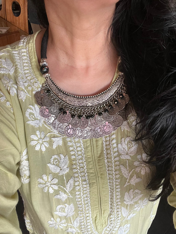 Tribal Coin Collar Necklace