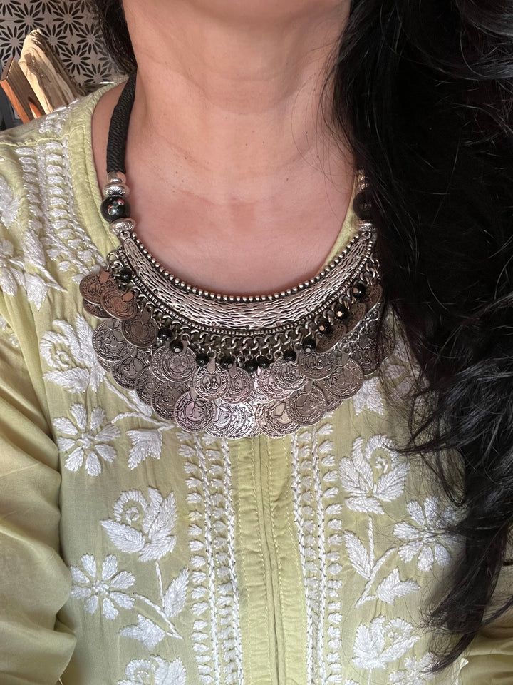 Tribal Coin Collar Necklace