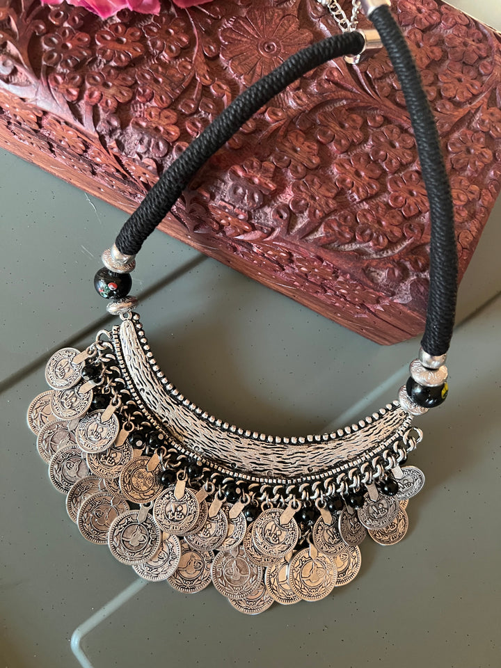 Tribal Coin Collar Necklace