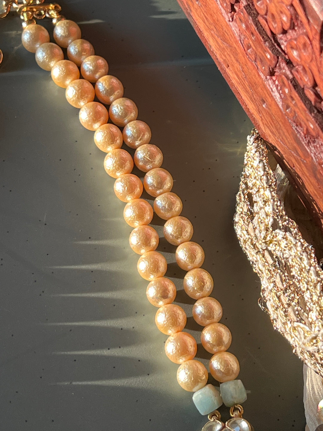 Scintillating Real Jade and Agate Kundan Necklace