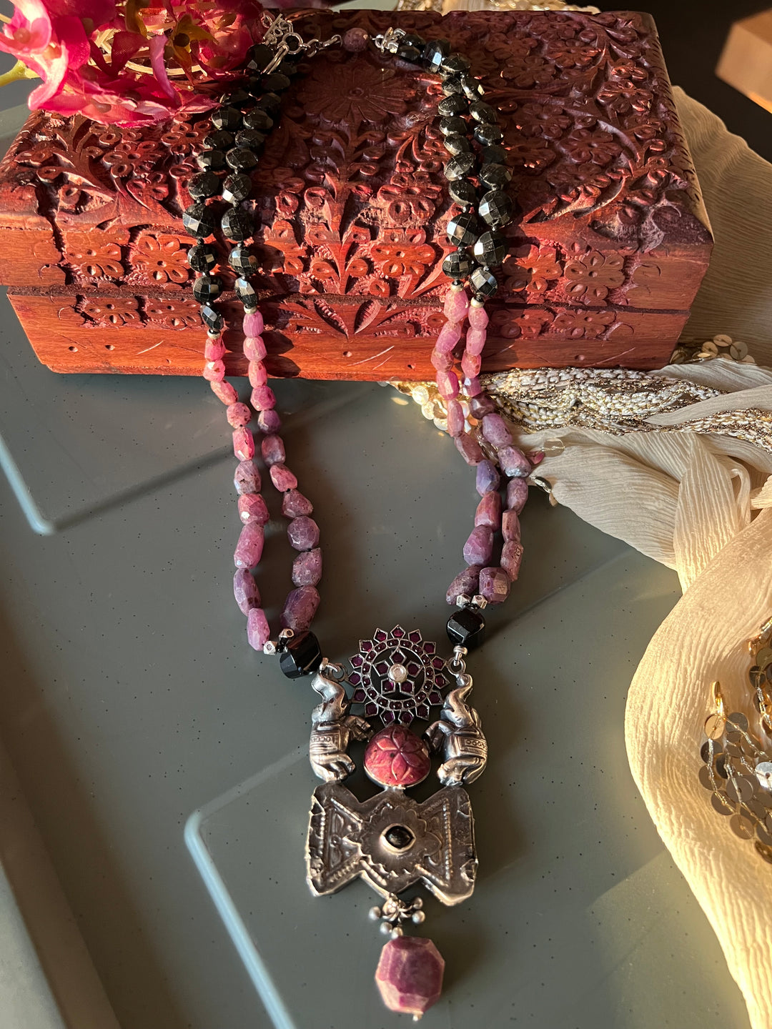 Scintillating Natural Ruby Necklace