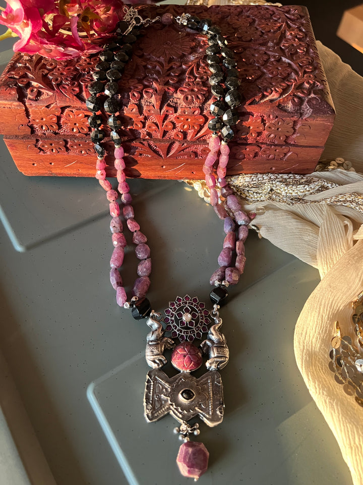 Scintillating Natural Ruby Necklace