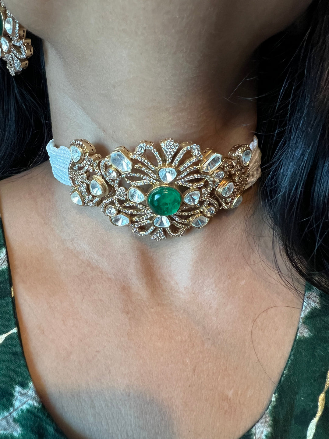 Victorian Kundan Choker with Studs