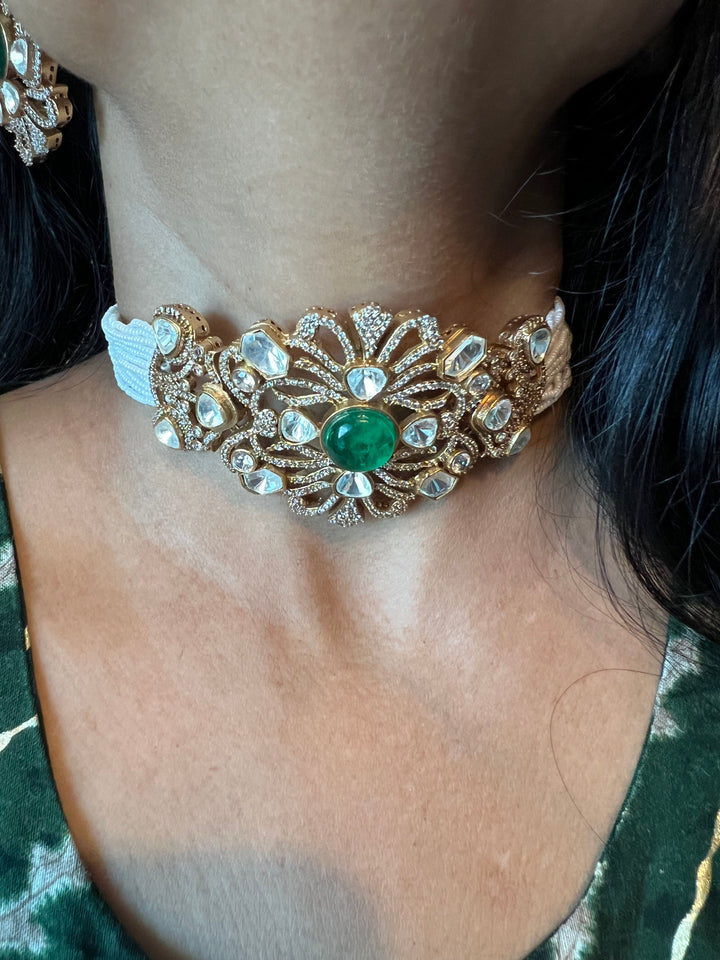 Victorian Kundan Choker with Studs