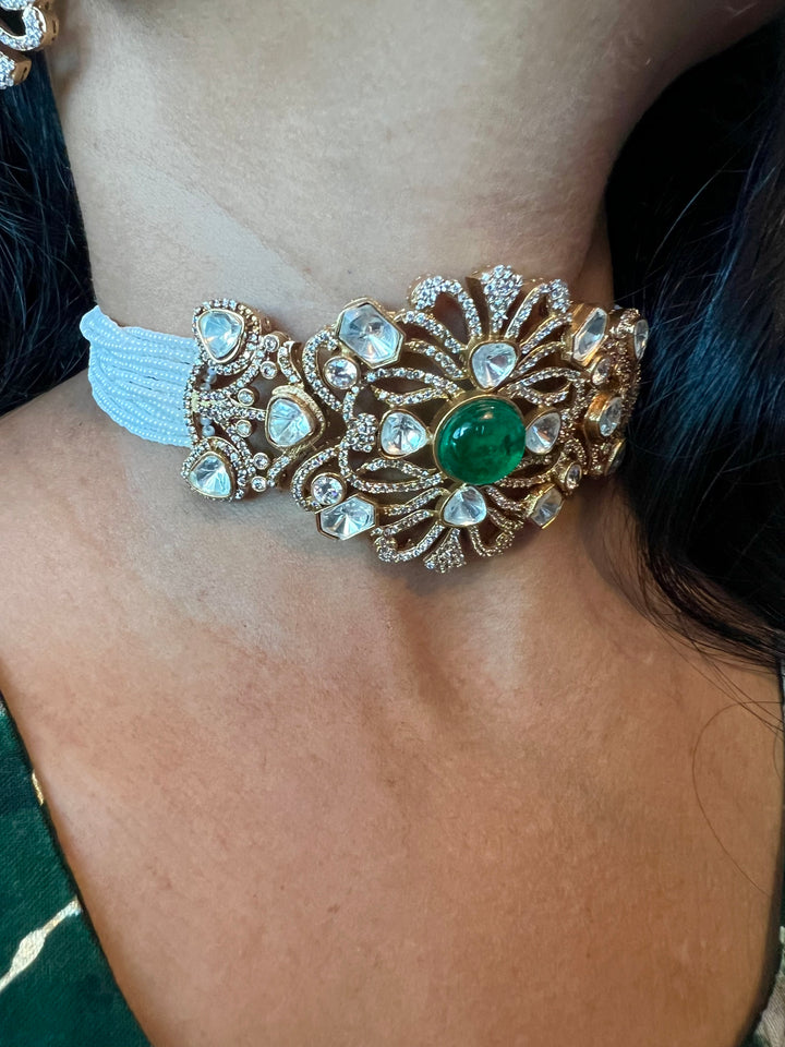 Victorian Kundan Choker with Studs