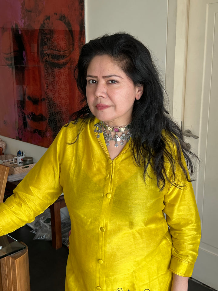 Beautiful Handpainted 925 Silver Choker Necklace