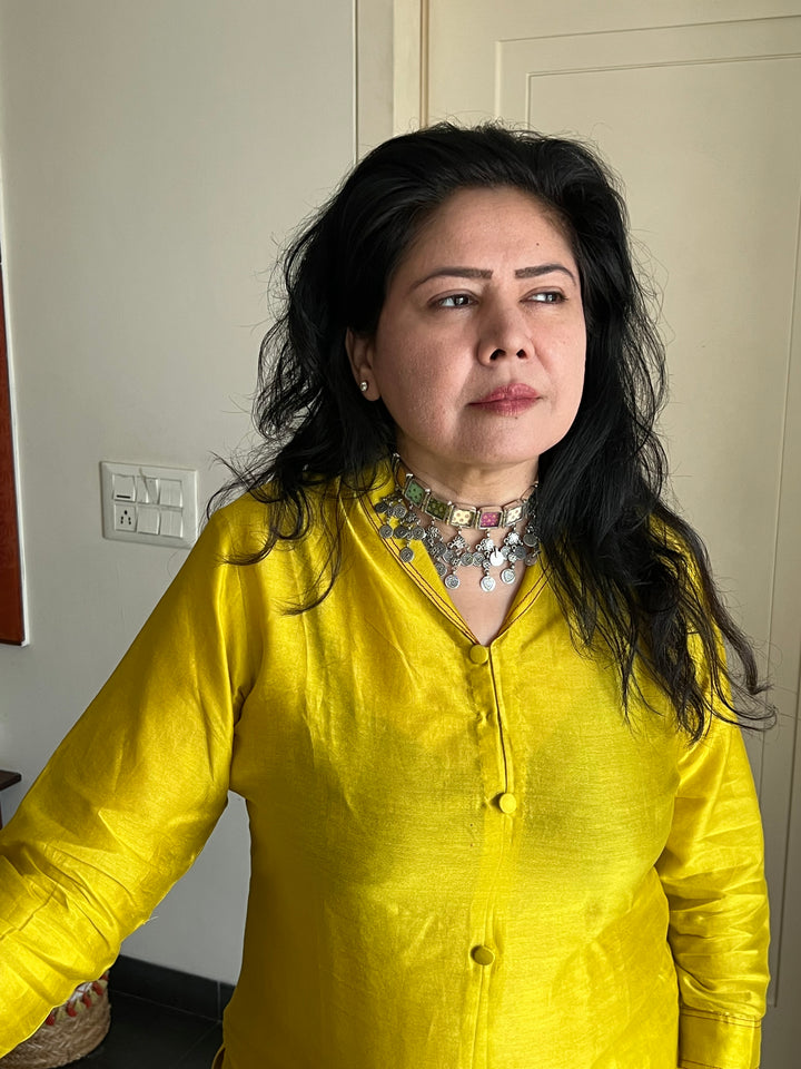 Beautiful Handpainted 925 Silver Choker Necklace