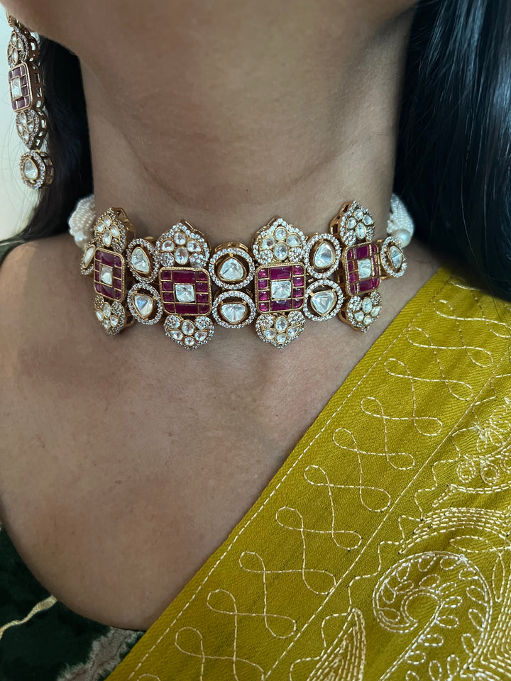 Kundan Choker with Earrings