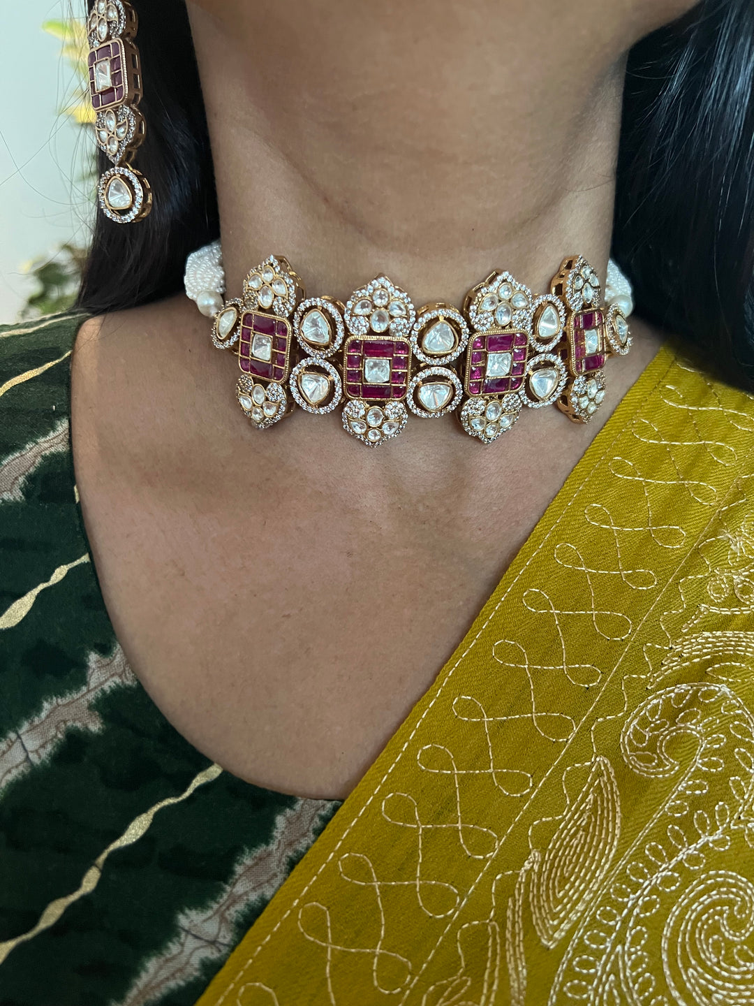 Kundan Choker with Earrings