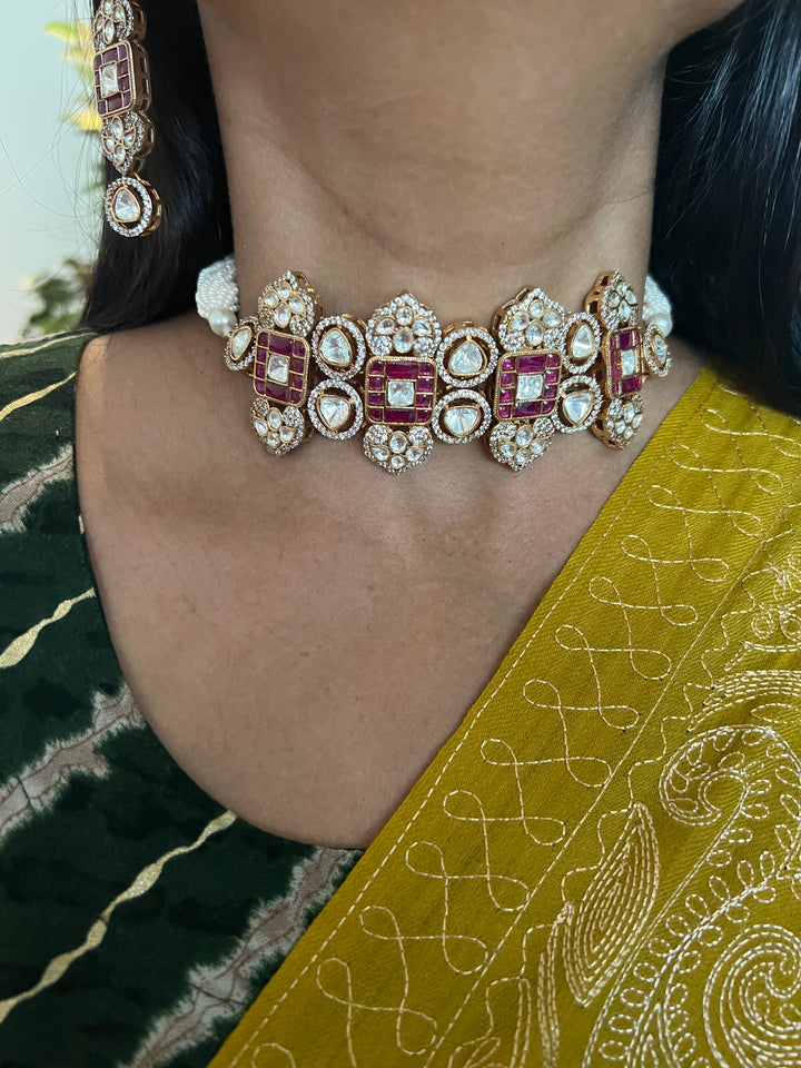 Kundan Choker with Earrings