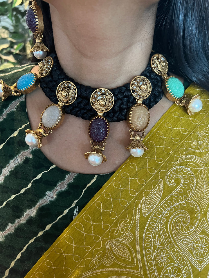 Shivka Fusion Necklace with Earrings