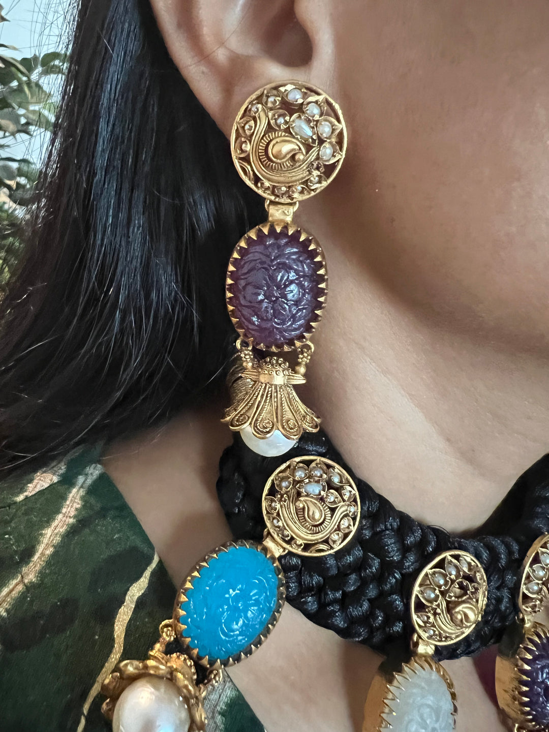 Shivka Fusion Necklace with Earrings