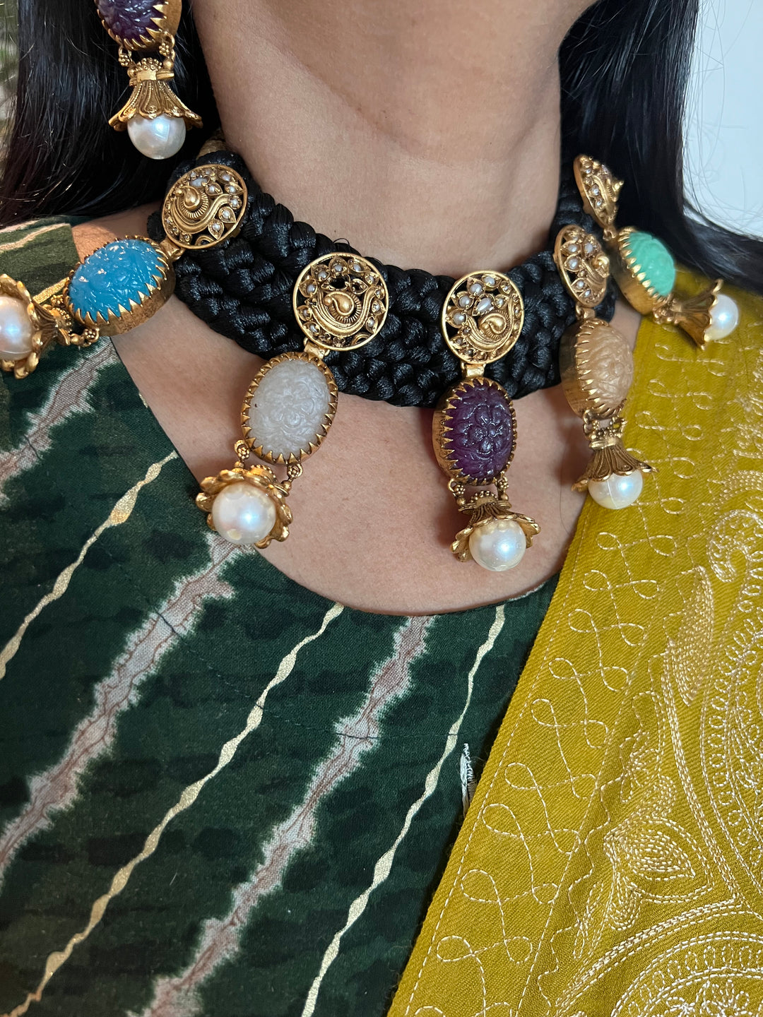 Shivka Fusion Necklace with Earrings