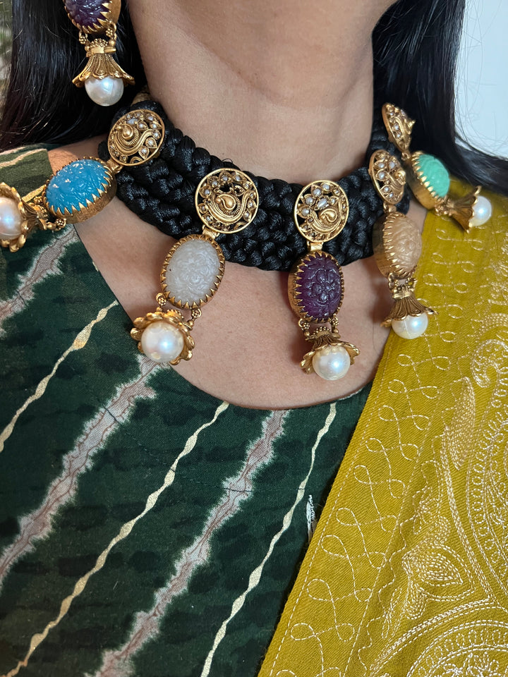 Shivka Fusion Necklace with Earrings