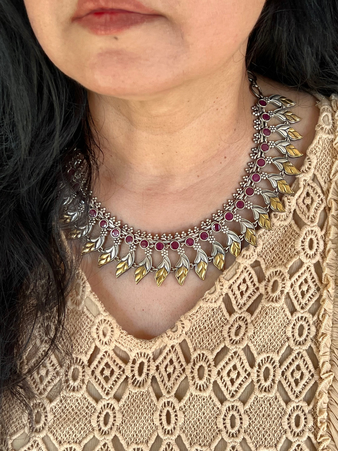 Vintage Art Dual Tone Necklace