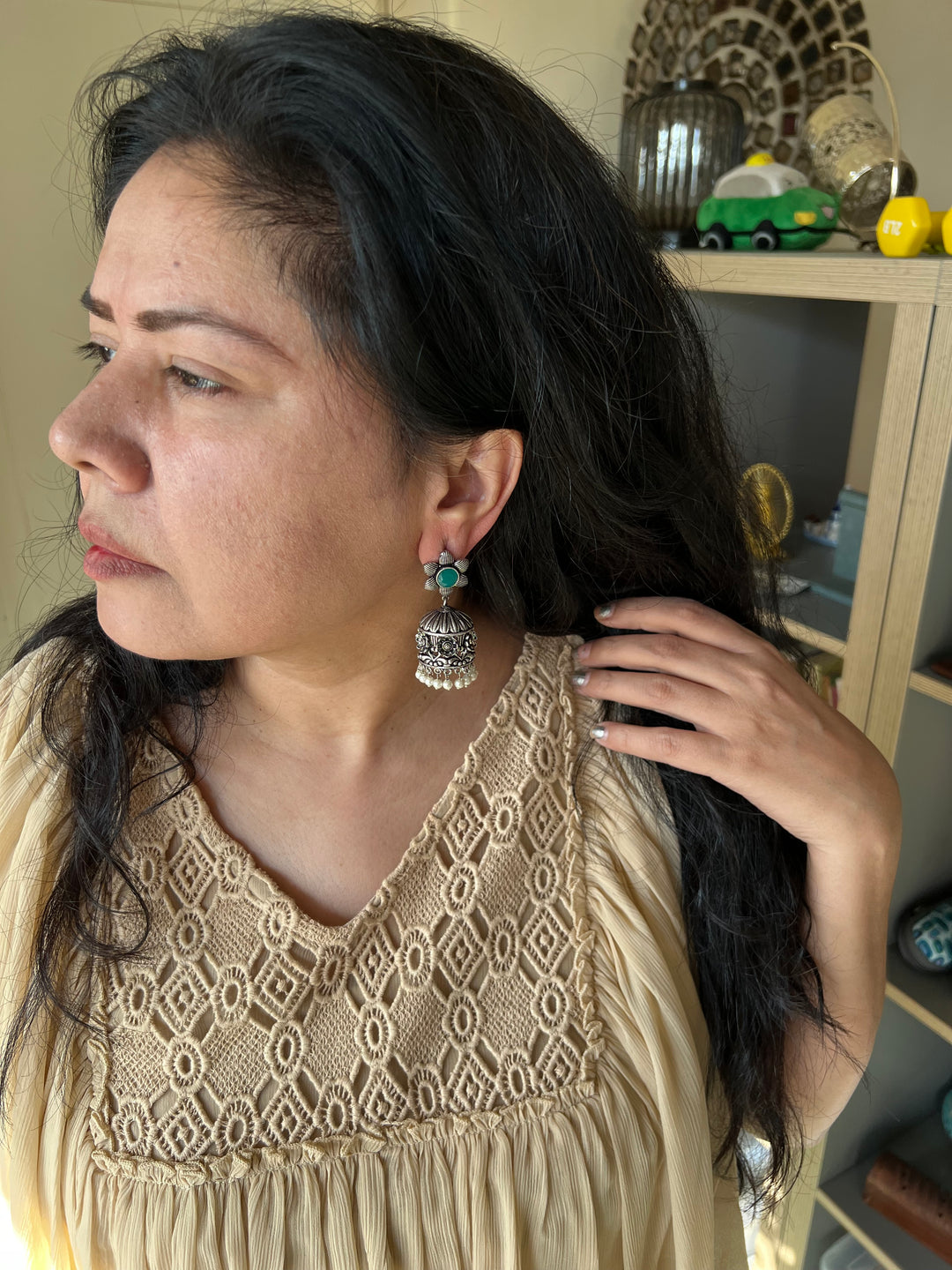 Elegant Flower Jhumkas - Premium Quality, Exquisite Craftsmanship