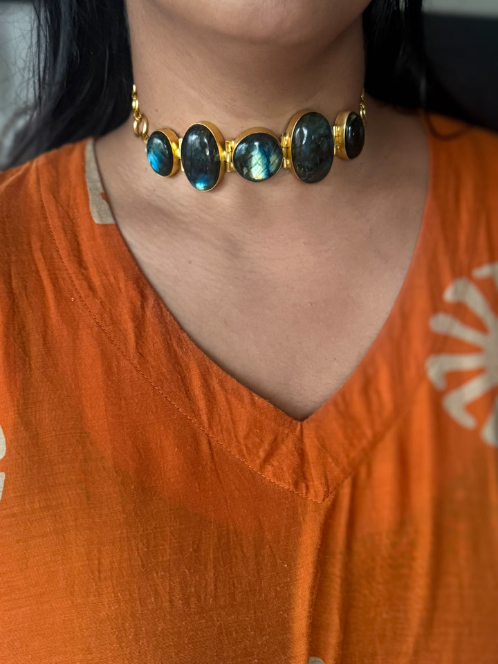 Statement Labradorite Choker / One of a kind Jewellery/ Indian Choker