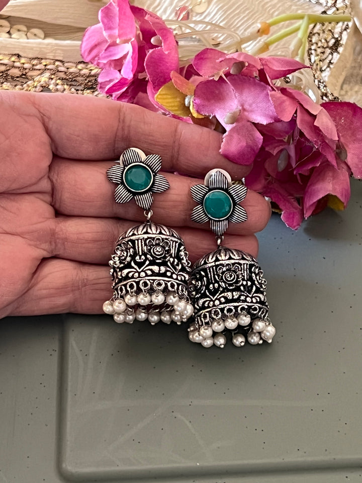 Elegant Flower Jhumkas - Premium Quality, Exquisite Craftsmanship