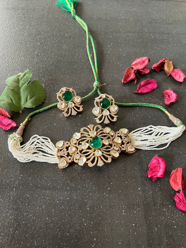 Victorian Kundan Choker with Studs
