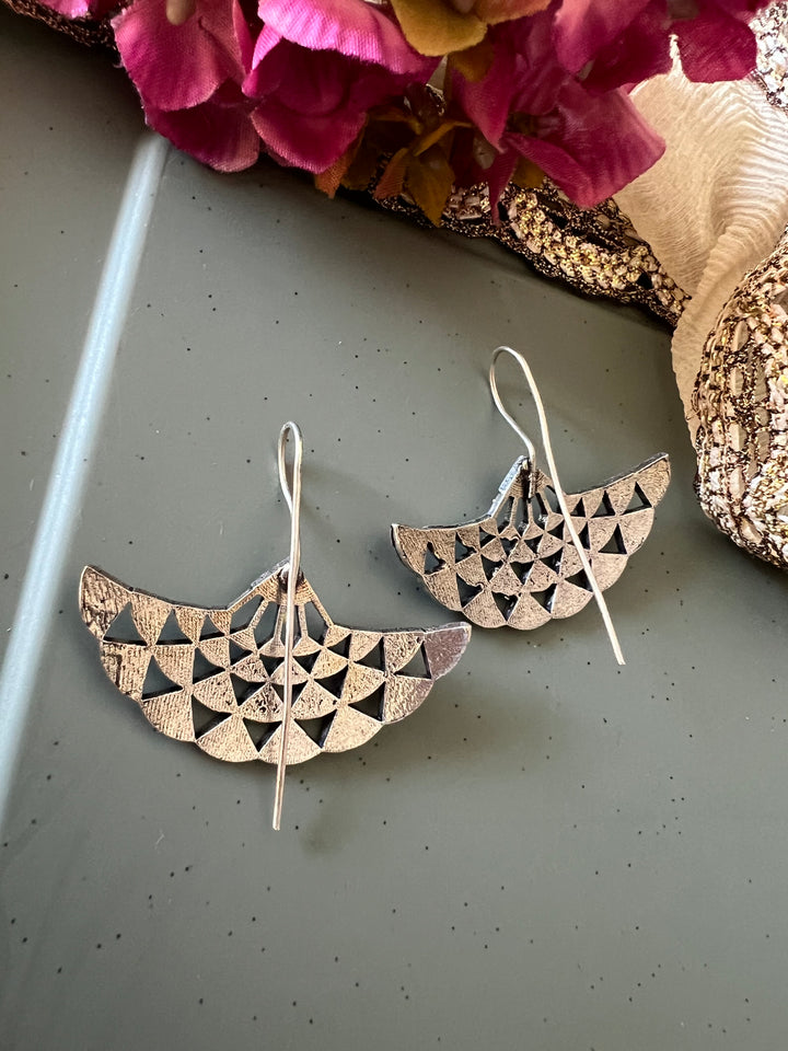 Enamelled Brass Earrings