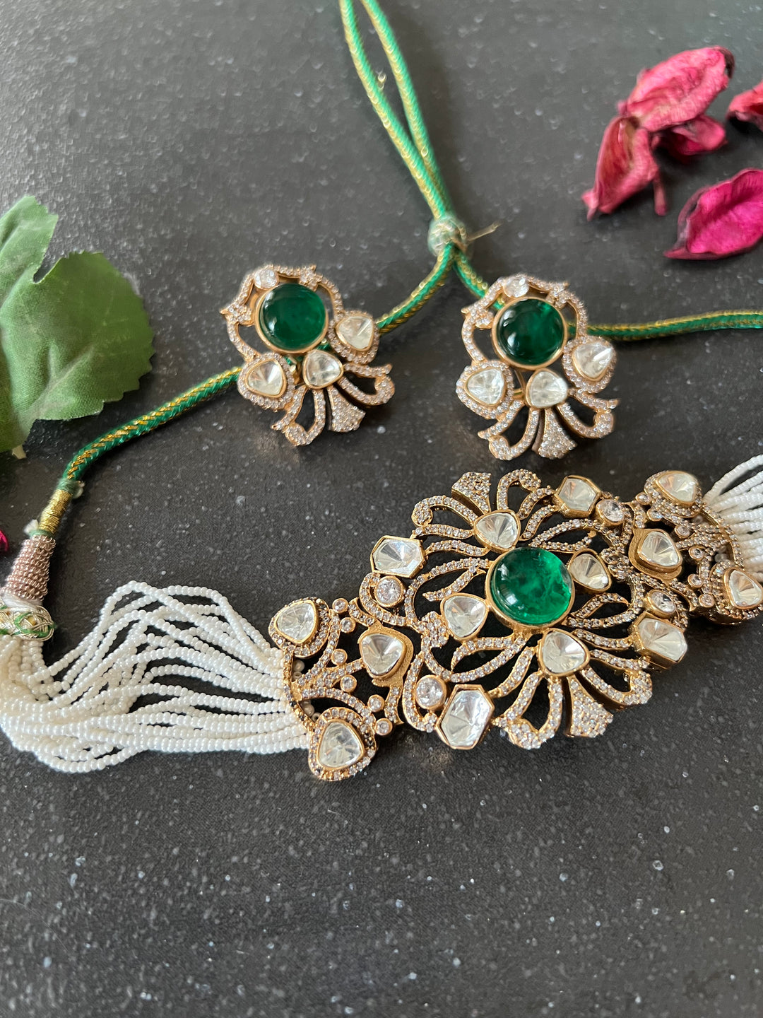 Victorian Kundan Choker with Studs