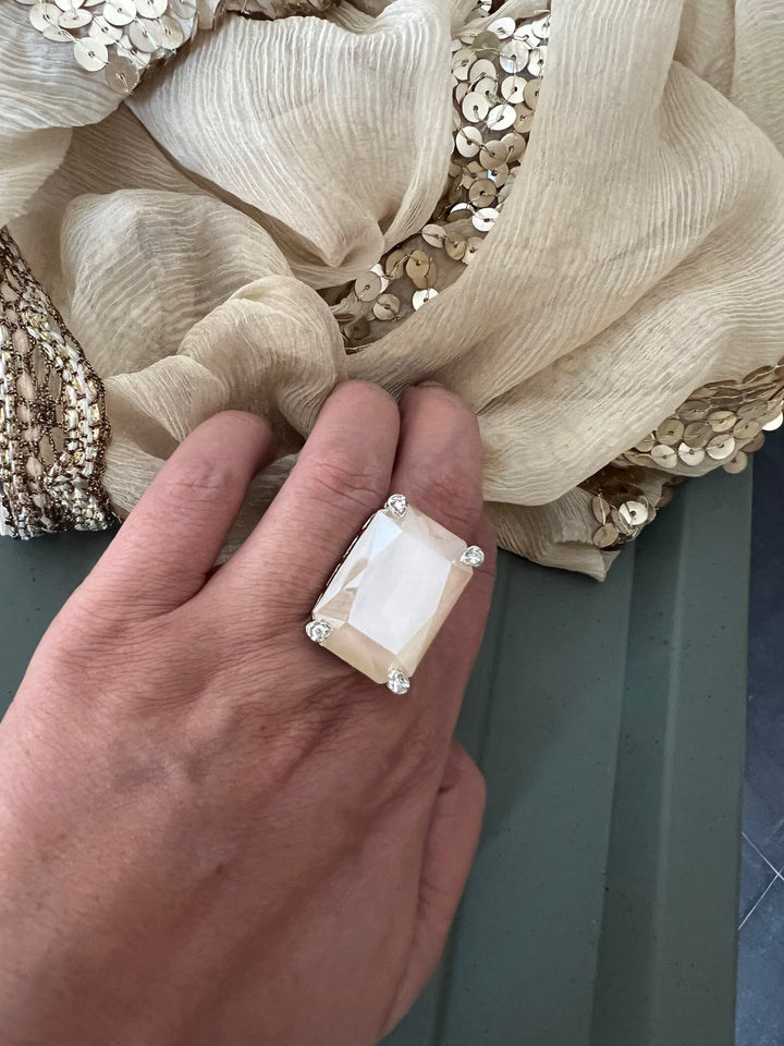 Radiant Elegance: Designer Austrian Crystal Statement Ring