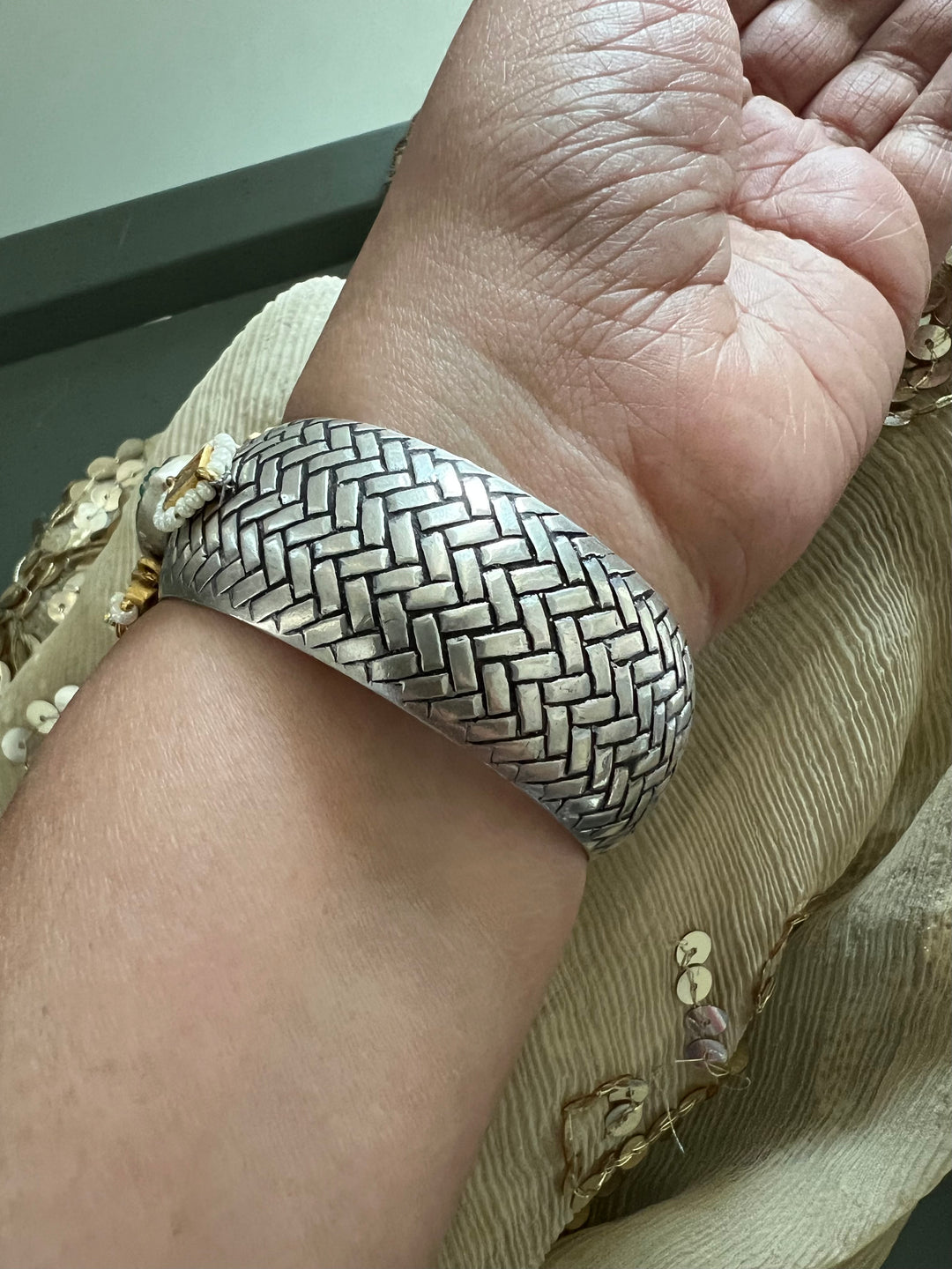 925 Silver Fusion Bangle | SHIVKA