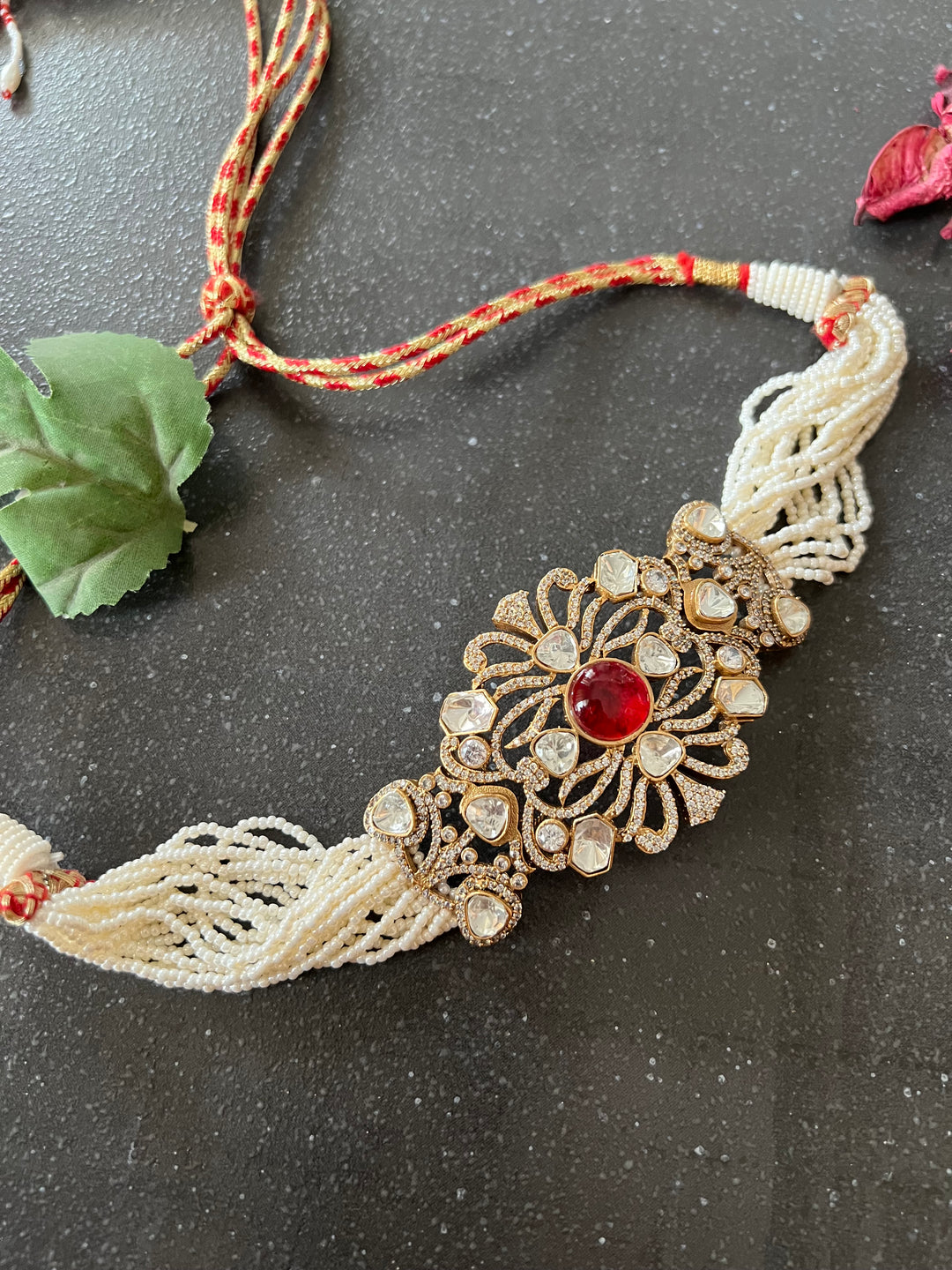 Victorian Kundan Choker with Studs