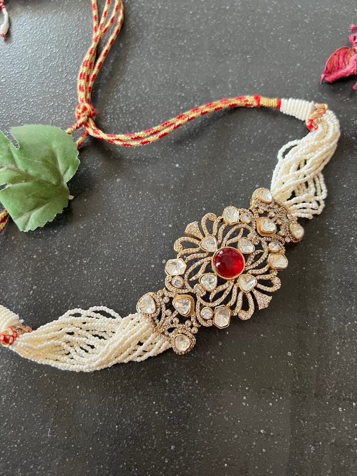 Victorian Kundan Choker with Studs
