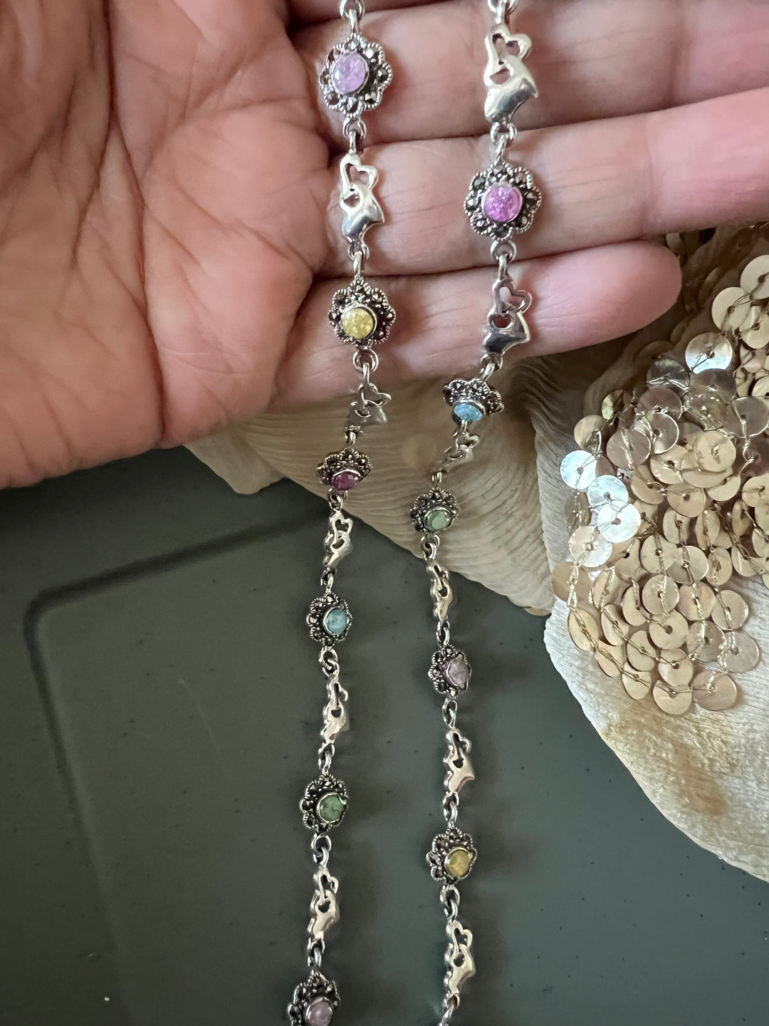 Pure 925 Silver Anklets- Set of 2